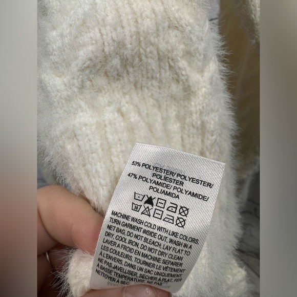 NWT Lucky Brand Cable Knit Eyelash Sweater - Picture 6 of 7